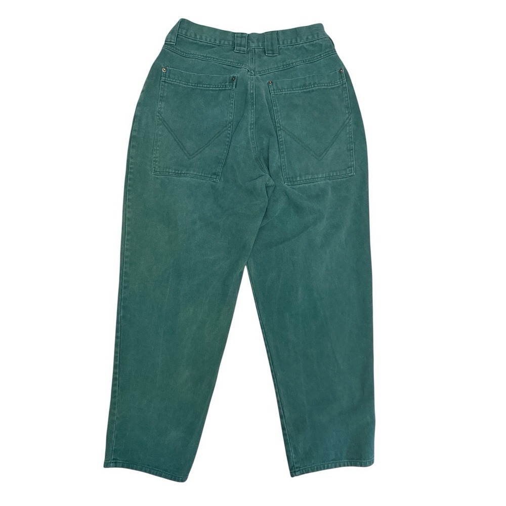 CODA Green Denim Jeans Mens Pleated High Rise Relaxed Tapered Vintage 30x30 - Picture 7 of 8